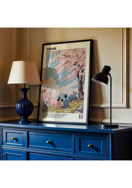 Hanami Minimalist Japon Estetiği Duvar Sanatı Vintage Doğal Ahşap Çerçeveli tablo fiyatları