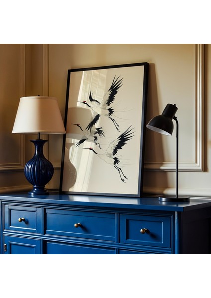 Minimalist ve Modern Çağdaş Sanatı Japandi Konsept Büyük Dalga doğal Ahşap Çerçeveli tablo fiyatları