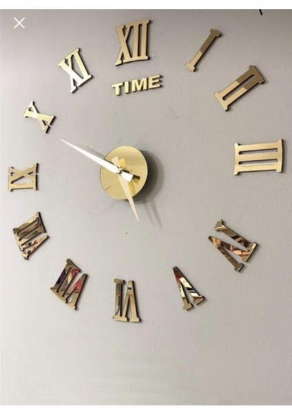 3D Ayna Roma Rakamlı Dekoratif Büyük Duvar Saati fiyatları