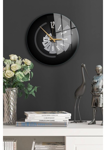 Cam Duvar Saati Yuvarlak 1130 30 x 30 cm