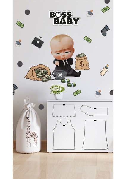 Patron Bebek Duvar Stickerı & Duvar Kağıdı Ev ve Çocuk Odası Dekorasyonu