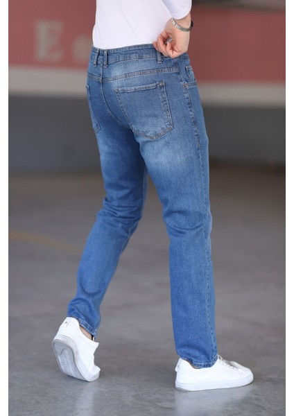 Erkek Regular Fit Kalıp Mavi Kot Normal Bel Likralı Kalın Kumaş modelleri