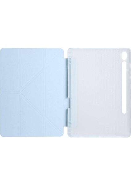 Galaxy Tab S10 Fe 10,9 Uyumlu Kılıf Katlanabilir Kalem Bölmeli Standlı Kapak