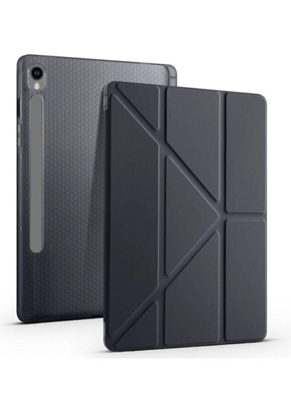 Galaxy Tab S10 Fe 10,9 Uyumlu Kılıf Katlanabilir Kalem Bölmeli Standlı Kapak
