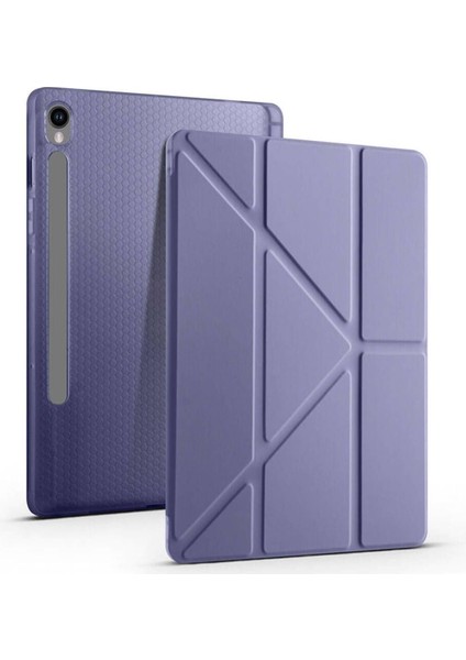 Galaxy Tab S10 Fe 10,9 Uyumlu Kılıf Katlanabilir Kalem Bölmeli Standlı Kapak