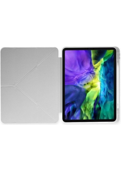 Galaxy Tab S10 Fe 10,9 Uyumlu Kılıf Katlanabilir Kalem Bölmeli Standlı Kapak