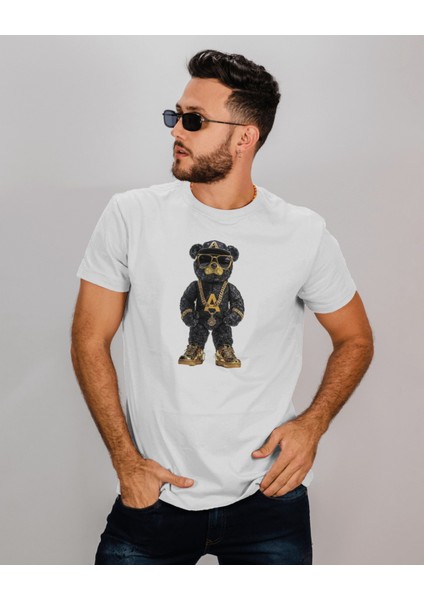 Hip-Hop Ayı Baskılı Tişört – Şık ve Cool Tarz! 🐻🔥