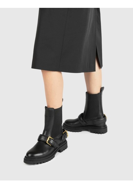 Jimena Hakiki Deri Kadın Siyah Bot fiyatları