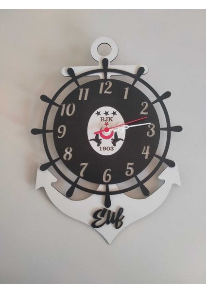 Duvar Saati Beşik. Taş Kişiye Özel Isim Kartal