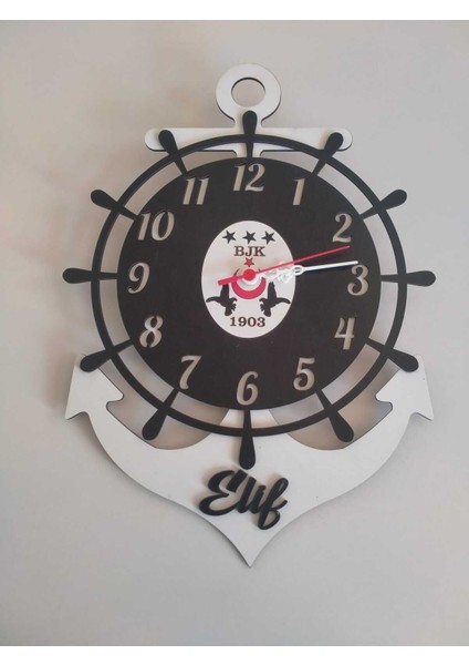 Duvar Saati Beşik. Taş Kişiye Özel Isim Kartal