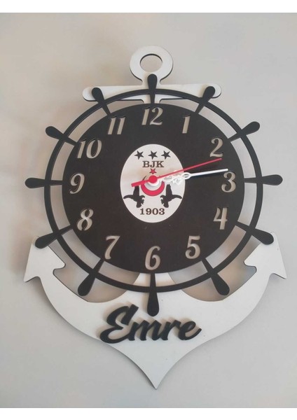 Duvar Saati Beşik. Taş Kişiye Özel Isim Kartal