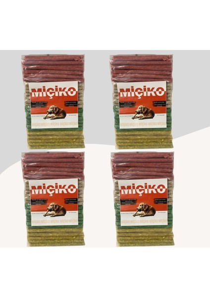 Köpekler İçin 100LÜ Renkli Munchy Ödül Çubuğu 4 Paket (400 adet)