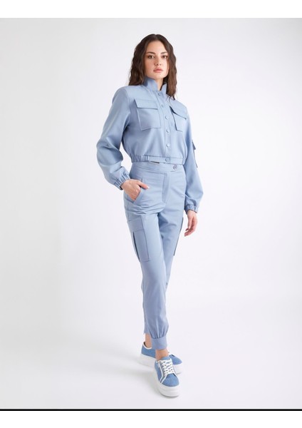 Brunella Kargo Mavi Kadın Pantolon