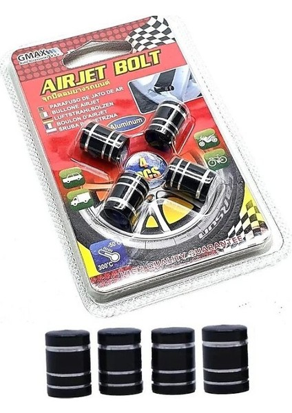 Metal Sibop Kapağı 4 Lü Siyah Araba Motorsiklet Otomobil