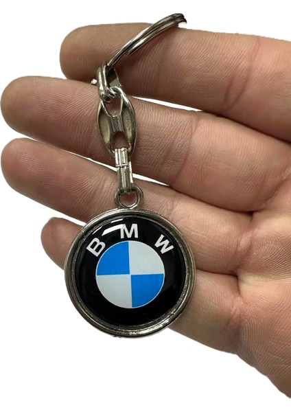 Bmw Yazılı Metal Damla Anahtarlık Çift Yönlü (1 Adet)