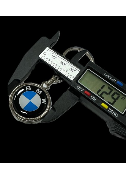 Bmw Yazılı Metal Damla Anahtarlık Çift Yönlü (1 Adet)