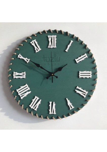 Ahşap Halatlı Duvar Saati (40-40CM) fırsatları