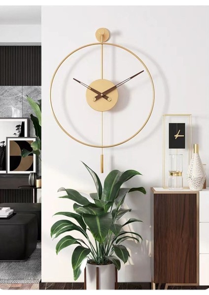 (Büyük Boy 50CM) Gold Tiktok Quartz Mekanizmalı (Ceviz 35 cm Akrep Yelkovan) Modern Duvar Saati fiyatları