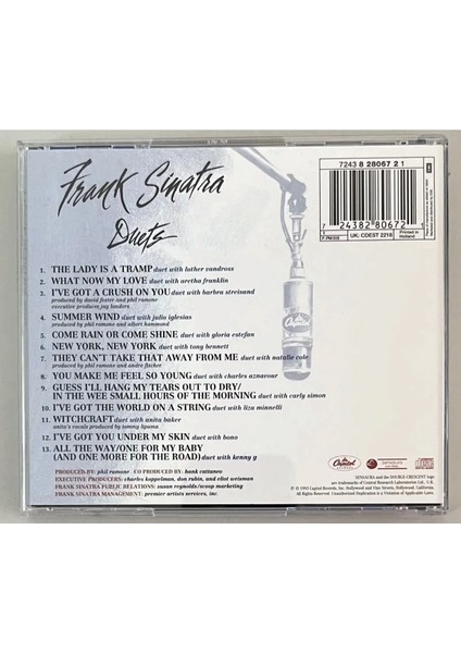 Frank Sinatra Duets CD (Orjinal Dönem Baskı)