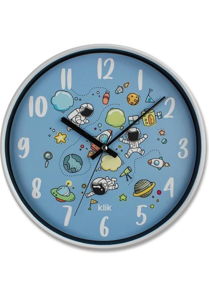 Slim Uzay Çocuk Duvar Saati