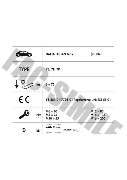 Yatay Söktak Dacia Logan Mcv 20013-2020 fırsatları