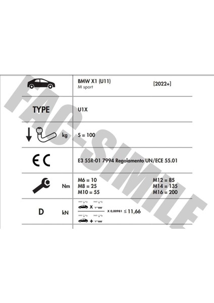 YATAY SÖKTAK BMW X1, MINI Countryman modelleri