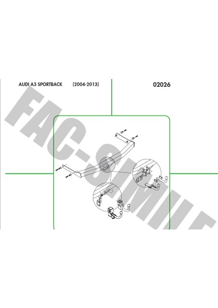 Dikey Söktak Audi A3 2004 - 2013 Arası