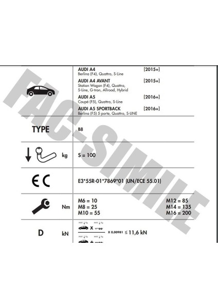 Yatay Söktak Audi A4 - A5