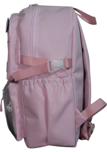 Kore Tarzı Aksesuarlı ve Ayıcıklı Okul Çantası Kız Çocuk ve Erkek Çocuk Sırt Çantası Pembe modelleri