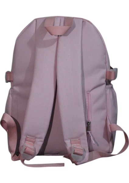 Kore Tarzı Aksesuarlı ve Ayıcıklı Okul Çantası Kız Çocuk ve Erkek Çocuk Sırt Çantası Pembe fırsatları