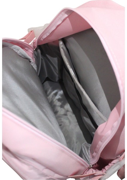 Kore Tarzı Aksesuarlı ve Ayıcıklı Okul Çantası Kız Çocuk ve Erkek Çocuk Sırt Çantası Pembe indirimleri