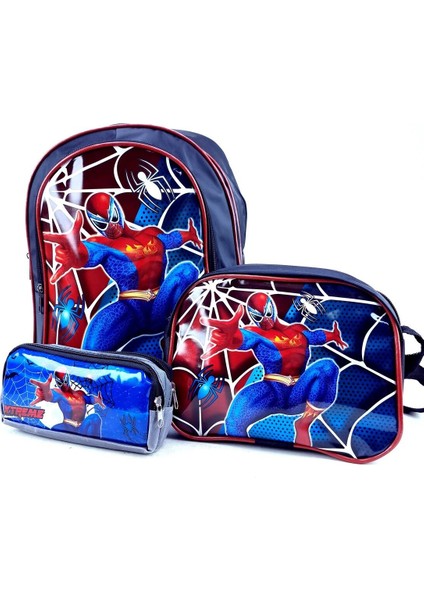 Okul Çantası 3'lü Set Beslenme Çantası Kalemlik ve Çanta