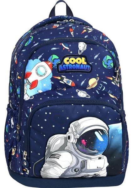 Astronot Uzay Üçlü Erkek Çocuk Ilkokul Okul Çantası Seti (Çanta + Termal Beslenme Çantası +Kalemlik modelleri