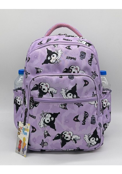 Karakter Desenli Kalemlik Beslenme Kız Çocuğu Ilkokul Çantası Takım Ilk Okul Çantası Lila fiyatları