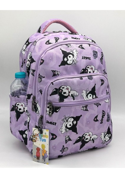 Karakter Desenli Kalemlik Beslenme Kız Çocuğu Ilkokul Çantası Takım Ilk Okul Çantası Lila modelleri