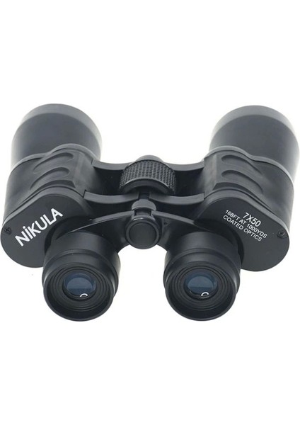 7X50 Kauçuk Kaplamalı Mavı Cam Mercekli Dürbün