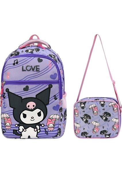 Yeni Sezon Love Kuro Desenli Kız Çocuk 2li Ortopedik Okul Çantasıseti(Okul Çantası Beslenme Çantası