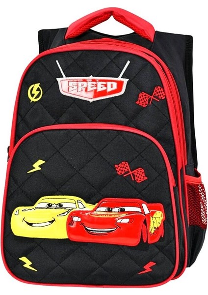 Waddell 3 Bölmeli Ilkokul Çantası ve Beslenme Çantası Arabalar Siyah (2018-3) modelleri