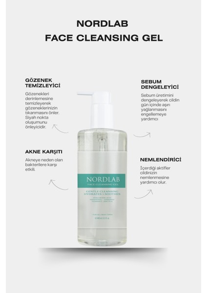 Yüz Temizleme Jeli Canlandırıcı 400 ml Hyaluronic Acid Ceramide Zinc Pca