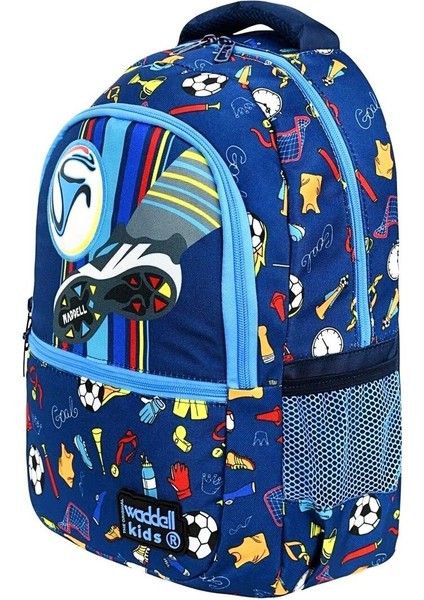 Waddell 3 Bölmeli Ilkokul Çantası ve Beslenme Çantası Futbol Lacivert 24203 modelleri