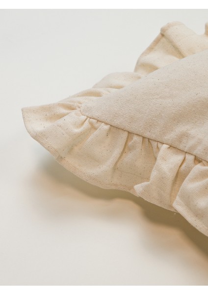 Bohem Fırfırlı Kırlent Kılıfı - Krem fiyatları