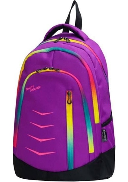 Unisex Mor Entegre Günlük ve Okul Sırt Çantası 9837
