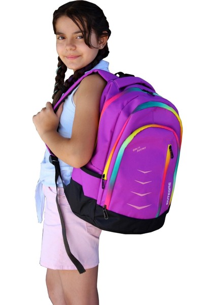 Unisex Mor Entegre Günlük ve Okul Sırt Çantası 9837 fiyatları