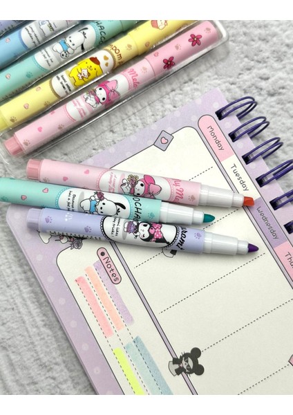Sanrio Karakterli 6’lı Marker Seti