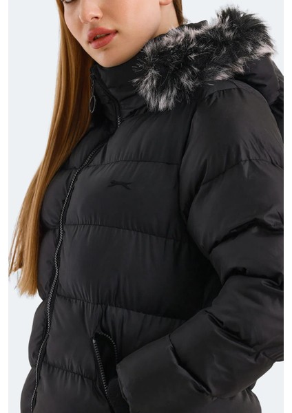 Garlic In Kadın Puffer Uzun Şişme Mont Siyah V1 indirimleri