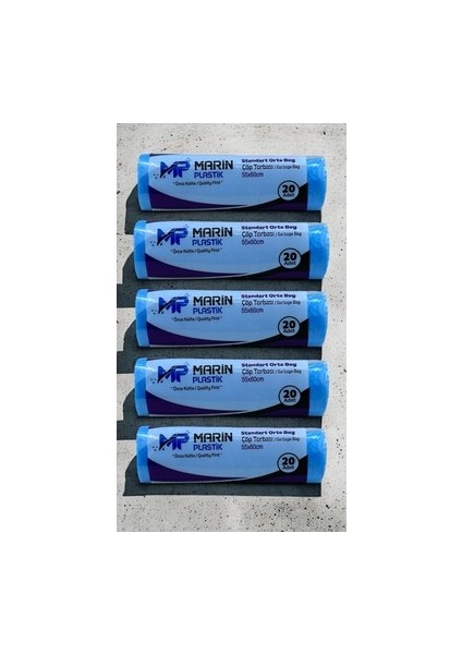 Orta Boy Çöp Torbası 55x60 cm 5 Rulo