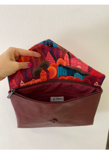 Talkıng Dreams Bordo Kuzey Avrupa Kapaklı Zarf Clutch