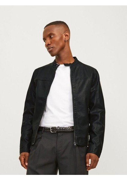 Jjwarner Erkek Pu Deri Mont Siyah 12182461 V3 fırsatları