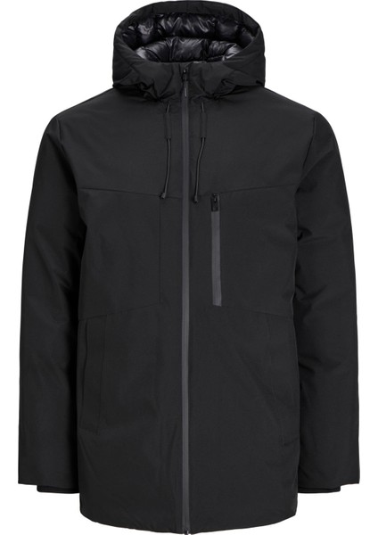 Jjpayne Kapşonlu Erkek Parka Mont Ceket Siyah 12256884 V2