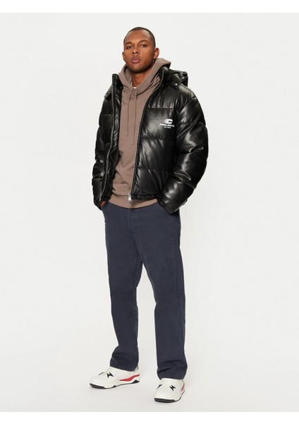 JCOTERRAIN Şişme Pu Deri Kapüşonlu Mont Kaban Siyah 12269722 modelleri